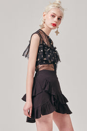 Agatha Ruffle Mini Skirt | OROSHE