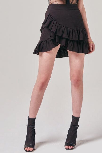Agatha Ruffle Mini Skirt | OROSHE