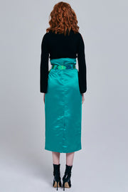 Bailey Silky Midi Skirt with Belt | OROSHEv