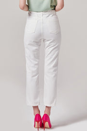 Cropped White Jeans | OROSHE