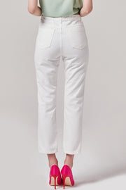 Cropped White Jeans | OROSHE