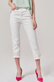 Cropped White Jeans | OROSHE
