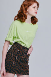 Dani Leopard Print Mini Skirt | OROSHE