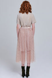 Esther Flowy Star Mesh Skirt | OROSHE