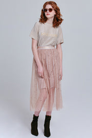 Esther Flowy Star Mesh Skirt | OROSHE