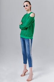 Jackie Cutout Shoulder Sweatshirt | OROSHE