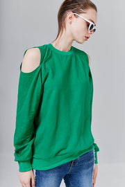 Jackie Cutout Shoulder Sweatshirt | OROSHE