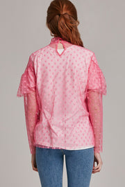 Claire Polka Dot Ruffle Top | OROSHE