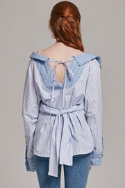 Charlie Tie Waist Button-Up Blouse | OROSHE