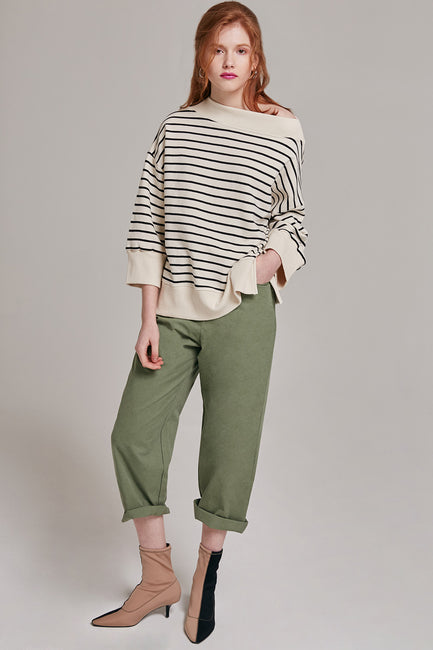 Hallie Wide Leg Cotton Pants | OROSHE