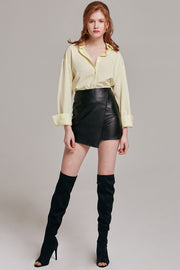 Isabella Faux Leather Mini Skirt | OROSHE