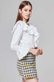 Keira Checked Wool-Blend Mini Skirt | OROSHE