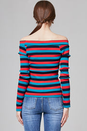 Lucy Ribbed Multistripe Top | OROSHE