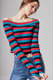 Lucy Ribbed Multistripe Top | OROSHE