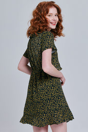 Judi Floral Print Tie Front Dress | OROSHE