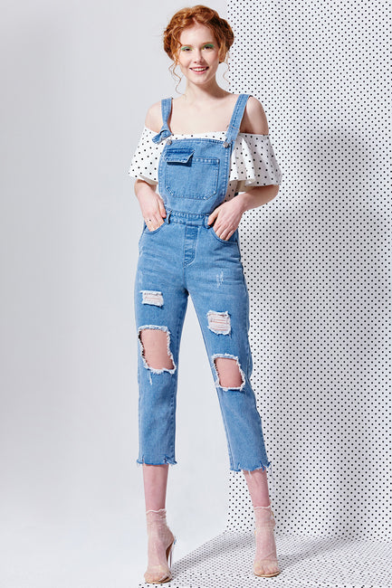 Kate Overalls Denim Jumpsuit | OROSHE