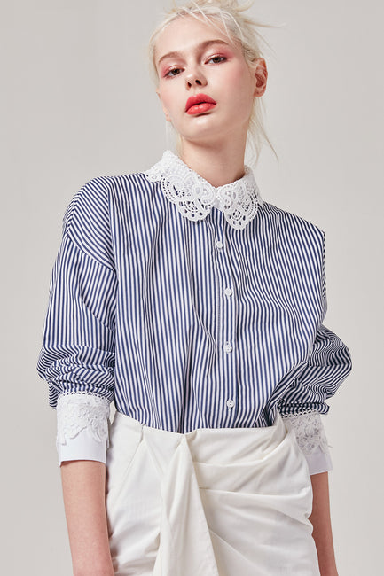 Lace Collar Shirt