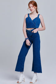 Lala Denim Halter Top | OROSHE