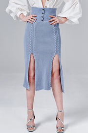 Naomi M-Slit Knit Skirt | OROSHE