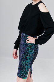 Natalie Sequin-Embellished Skirt | OROSHE