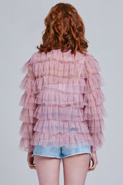 Nyla Tiered Ruffle Cardigan | OROSHE