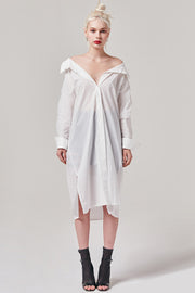 Open Back Button Up Shirt Dress | OROSHE