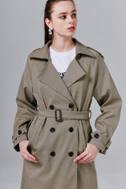 Shannon Hound's-tooth Trench Coat | OROSHE