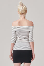 Striped Bardot Top | OROSHE