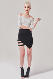 Striped Bardot Top | OROSHE