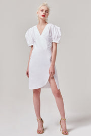 White Side Slit Dress | OROSHE